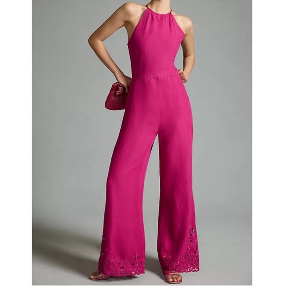 Anthropologie Pants - Anthropologie Women’s Jumpsuit Raspberry Size 10 NWT
